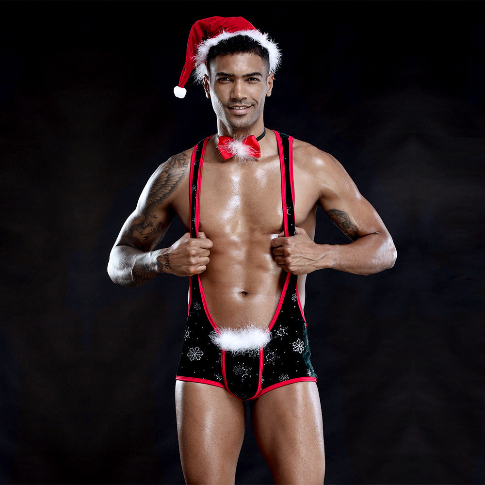 Sexy Sexy Lingerie One-piece Christmas Outfit For Men - Smoke N’ Poke