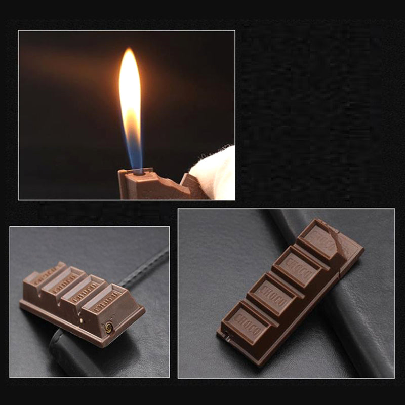 Encendedor de Chocolate creativo, llama, cigarrillo, cigarro, encendedores de Gas butano, accesorios para fumar, bonitos para regalo