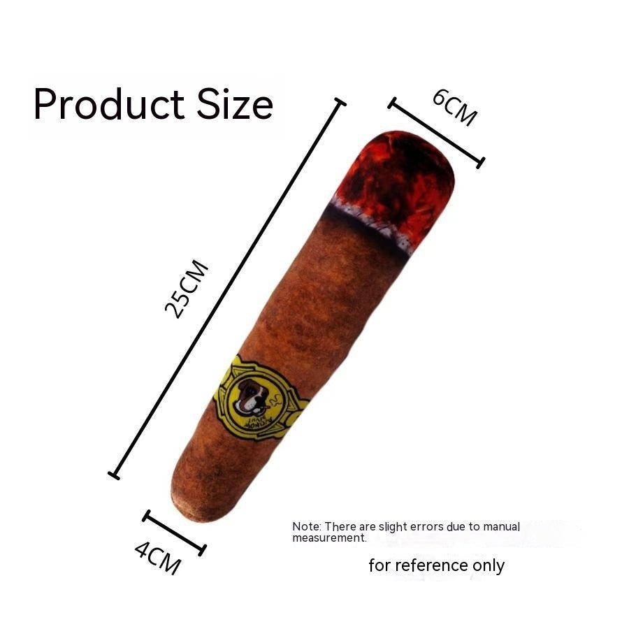 Simulated Cigar Shaped Pet Nibbling Toy