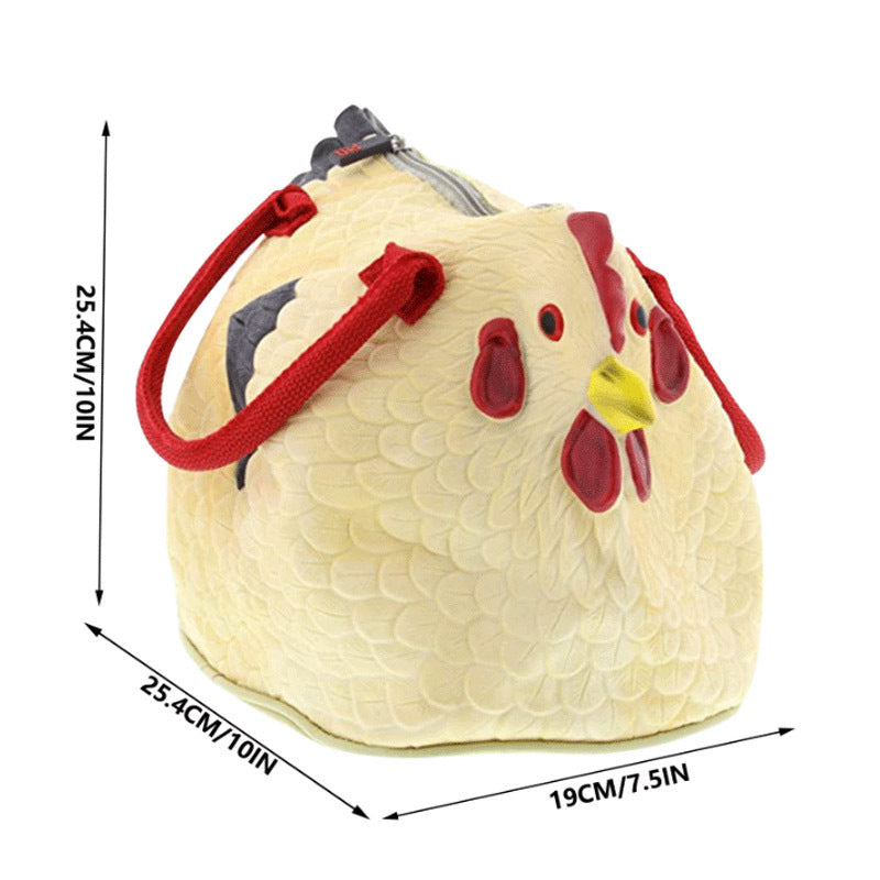 Lindo bolso de señora con forma de gallo pequeño