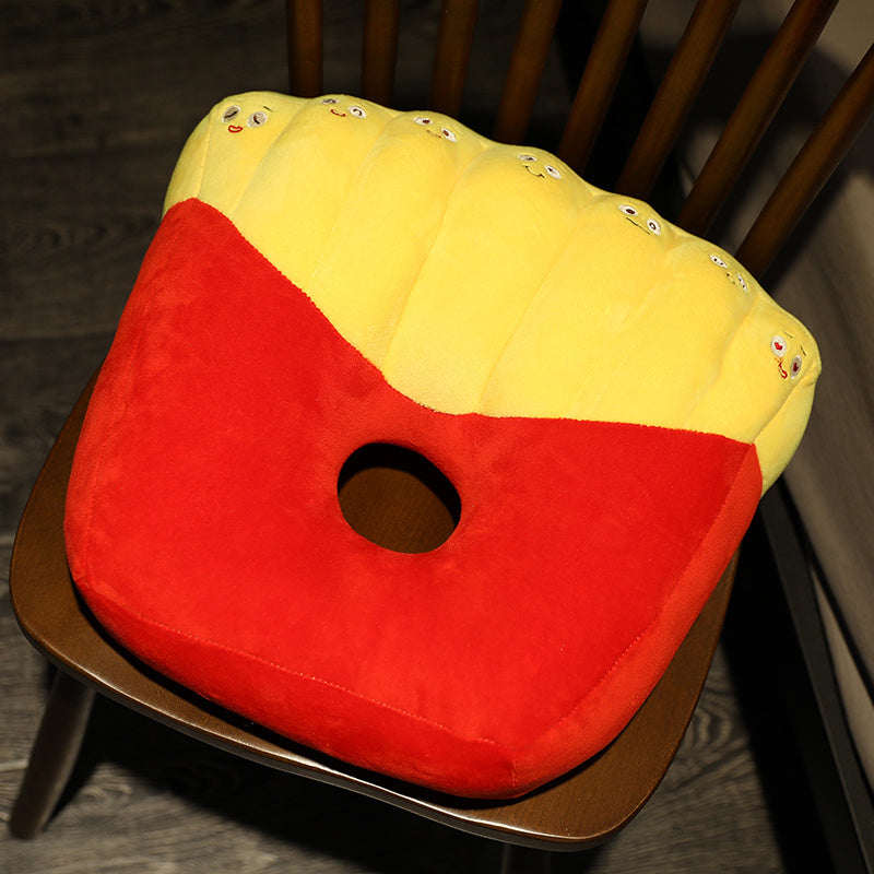 Creative Burger Fries Round Thickened Stool Butt Cushion