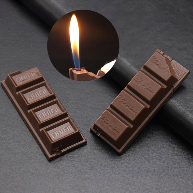 Encendedor de Chocolate creativo, llama, cigarrillo, cigarro, encendedores de Gas butano, accesorios para fumar, bonitos para regalo