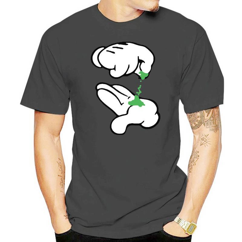 Camiseta con estampado de marihuana amasada a mano a la moda para hombre