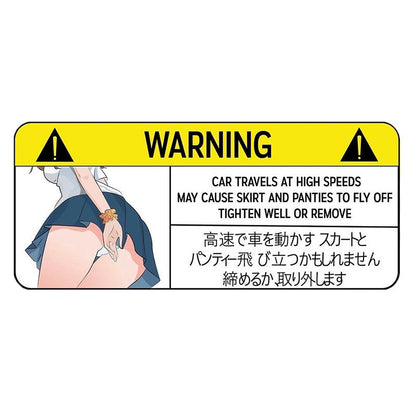 Funny Comic Car Warning Sticker