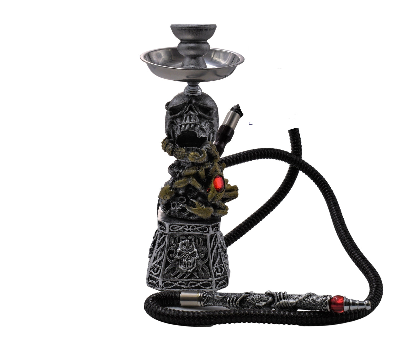 Havana Gold - 14" "Choked" Skull Hookah - Color May Vary - (1 Count)