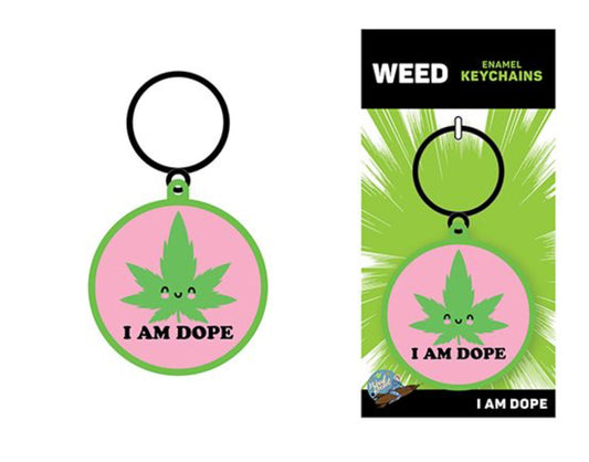 Wood Rocket Enamel Keychain - I Am Dope - Smoke N’ Poke