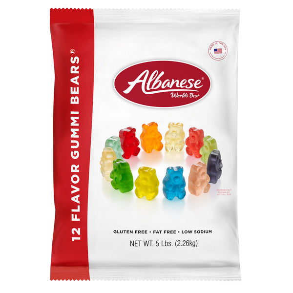 Albanese 12 Flavor Gummi Bears® - 5 Pound Bag - Smoke N’ Poke