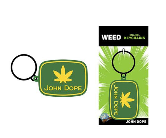 Wood Rocket Enamel Keychain - John Dope - Smoke N’ Poke