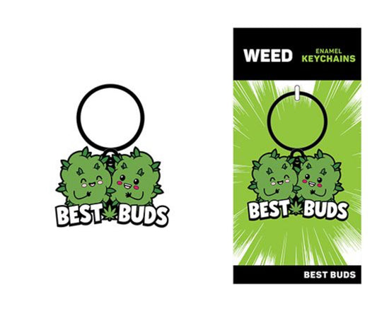 Wood Rocket Enamel Keychain - Best Buds - Smoke N’ Poke
