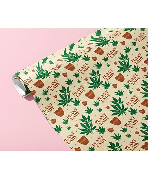 Plant Lady Naughty Wrapping Paper by Kush Kards - Smoke N’ Poke