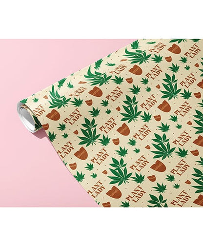 Plant Lady Naughty Wrapping Paper by Kush Kards - Smoke N’ Poke