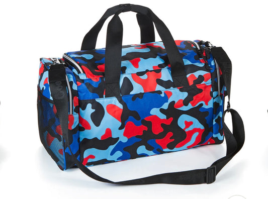 COOKIES HERITAGE SMELL PROOF CANVAS NYLON DUFFEL BAG W/ FRONT CARGO POCKETS & DUAL SIDE POCKETS - Smoke N’ Poke