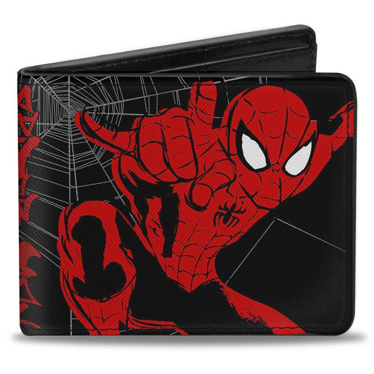 Cartera plegable con licencia - Poses de acción de Spider-Man Graffiti