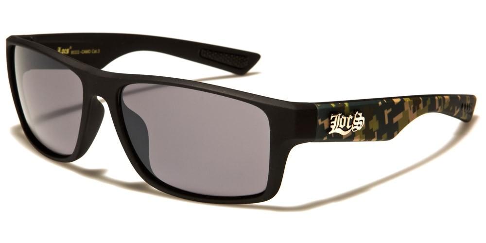 LOCS Camouflage Men's Sunglasses - Color & Design May Vary - (1 Count or 12 Count)