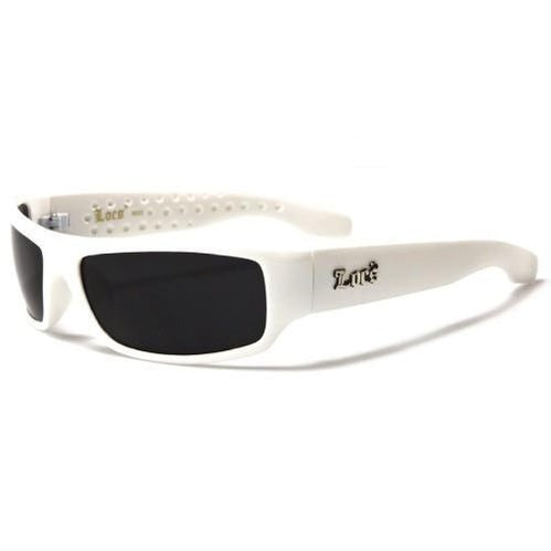 Gafas de sol rectangulares LOCS para hombre - Blanco - (1 unidad o 12 unidades)