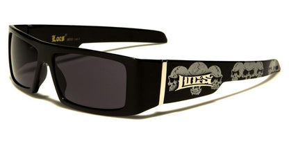 LOCS Skull Pattern Men's Sunglasses - (1 Count or 12 Count)