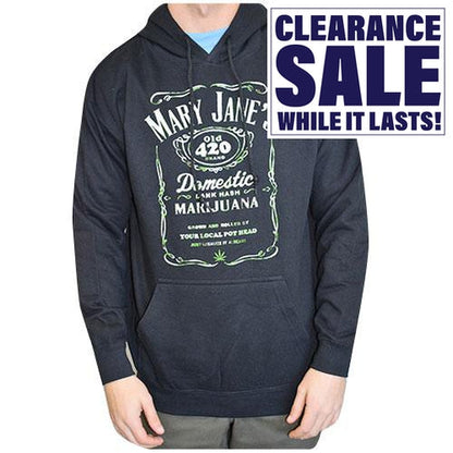 Sudadera con capucha Mary Jane's Old 420 - Negro - Varios tamaños - 1 o 3 unidades