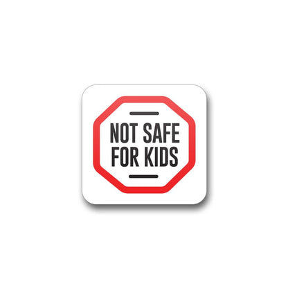 Massachusetts Not Safe For Kids Compliance Label  (.75" x .75" or 1" x 1") Square 1000 Count