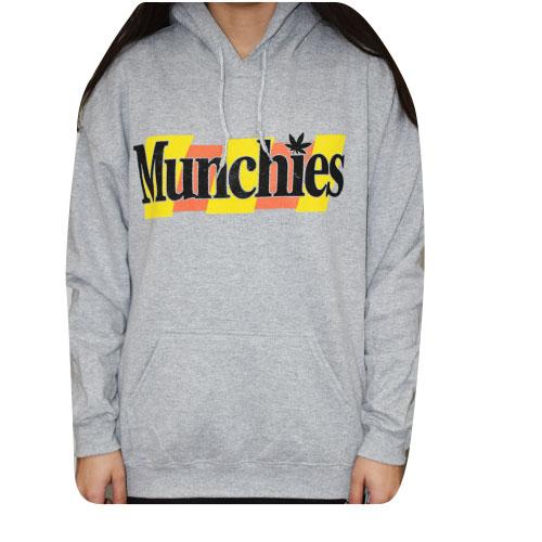 Munchies and Leaf - Sudadera con capucha gris - Varios tamaños - (1 unidad)