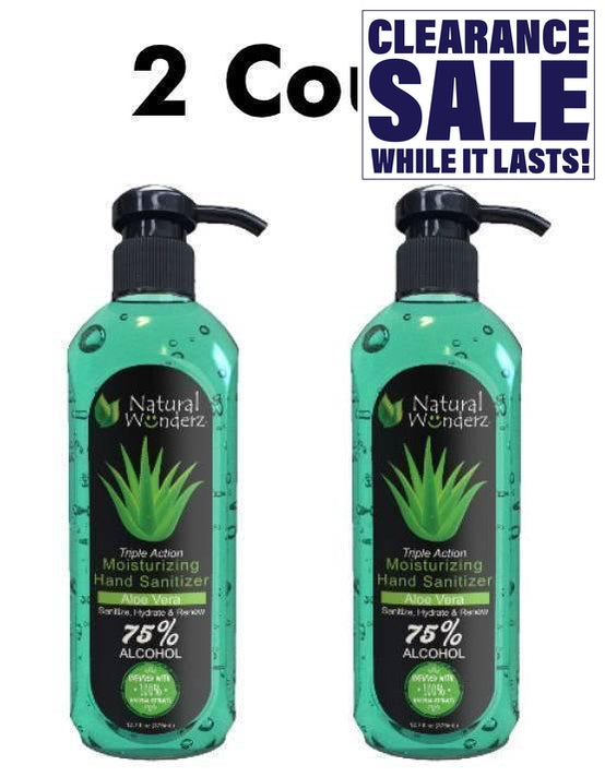 Natural Wonderz - Hand Sanitizer With Aloe Vera (2 Count)