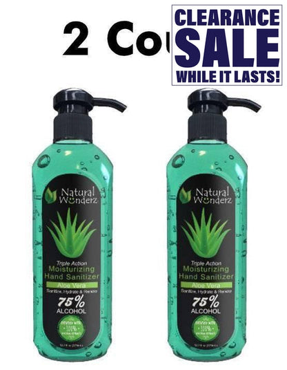 Natural Wonderz - Desinfectante de manos con aloe vera (2 unidades)