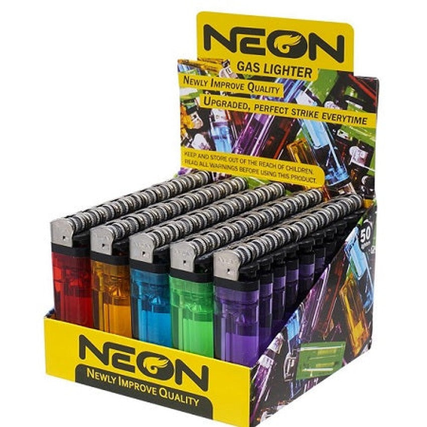 Neon Disposable Lighter - (50 Count Display)