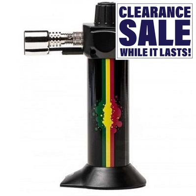 Newport Mini Series 5.5" Mini Butane Torch - Rasta - (1 Count)