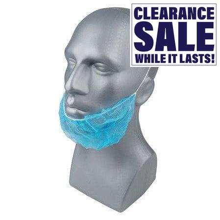 Poly Beard Nets - Blue or White - (100 Count)