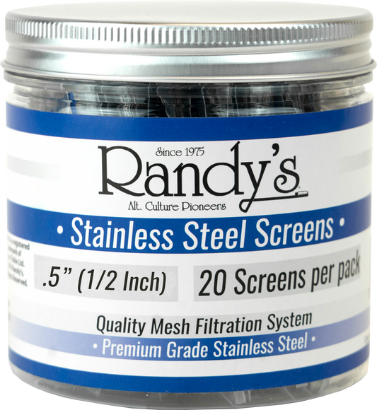 Randy's .5" Stainless Steel Screen Jar - (36 Packs Per Display)