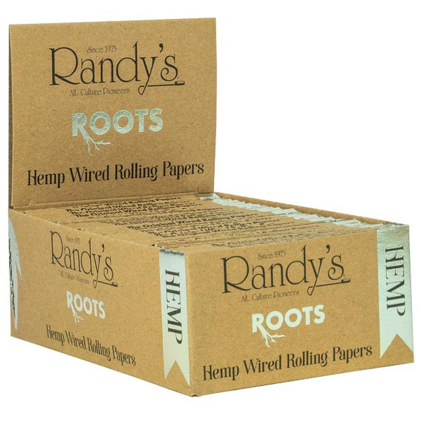 Randy's Roots Organic Hemp 77mm Rolling Paper 24 Papers Per Pack (25 Count Display)