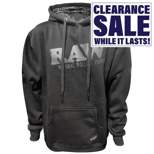 RAW Authentic Logo hoodie - Black - Various Sizes - (1 Count or 3 Count)