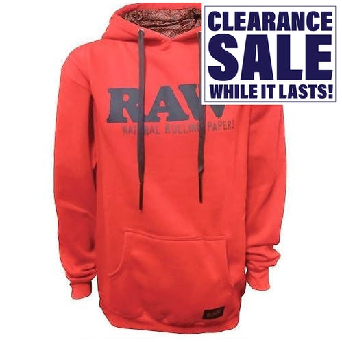 RAW Authentic Logo hoodie - Red - Various Sizes - (1 Count)