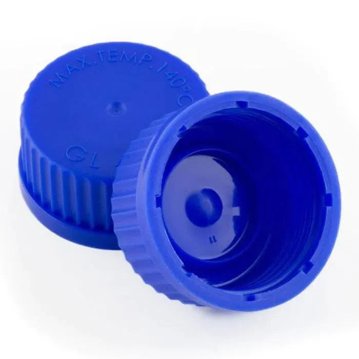 Tapón de rosca para botella de reactivo: disponible en naranja o azul (1 unidad) 