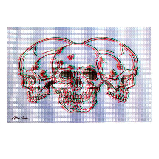 Rollin Budz Trippy Skeleton 8x11 Dab Mat - (1 Count)