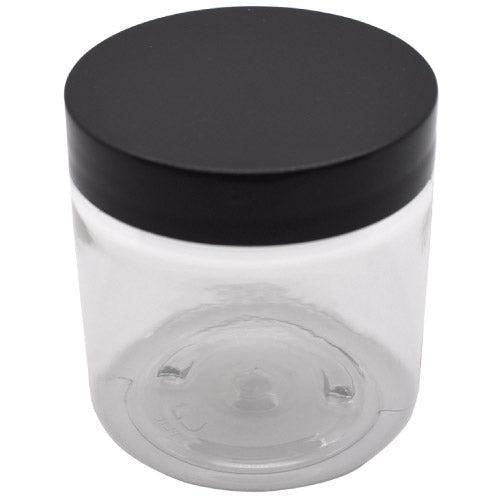 SAMPLE of 4 oz Clear Pet Plastic Single Wall Jar - Black Or White - (1 Count SAMPLE)