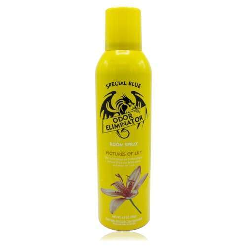 Spray eliminador de olores azul especial 6.9 oz Imágenes de Lily - (1-12 unidades)