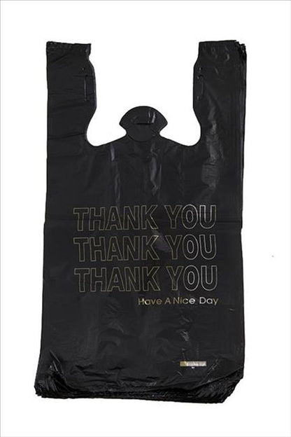 Thank You Bags - Black/Gold - 1/6 - (500 - 10,000 Count)