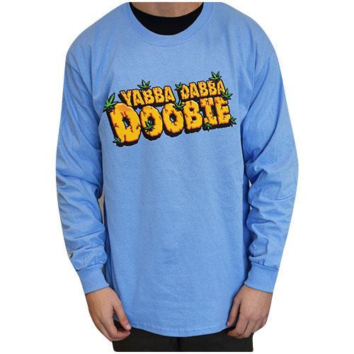 Yabba Dabba Doobie Long Sleeve Carolina Blue T Shirt - Various Sizes  - (1 Count or 3 Count)