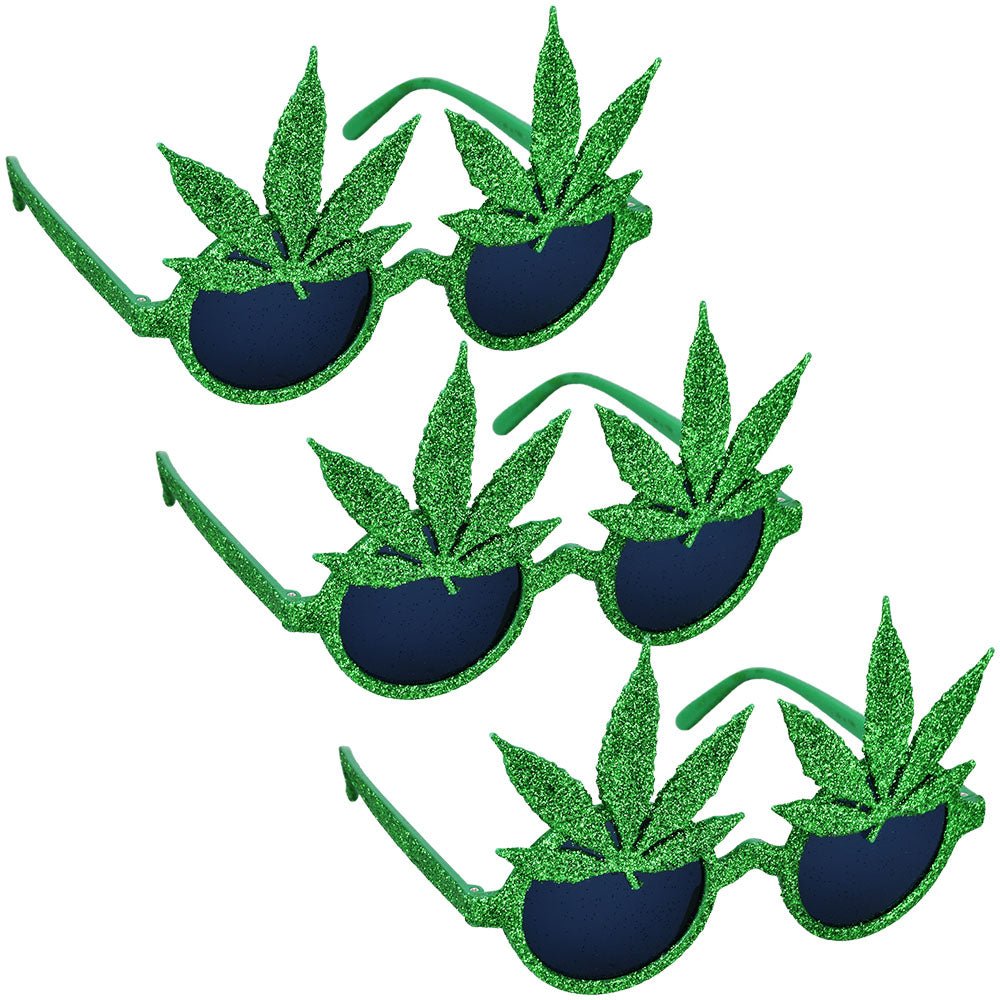 10PC SET - 420 Hemp Leaf Glasses - Smoke N’ Poke