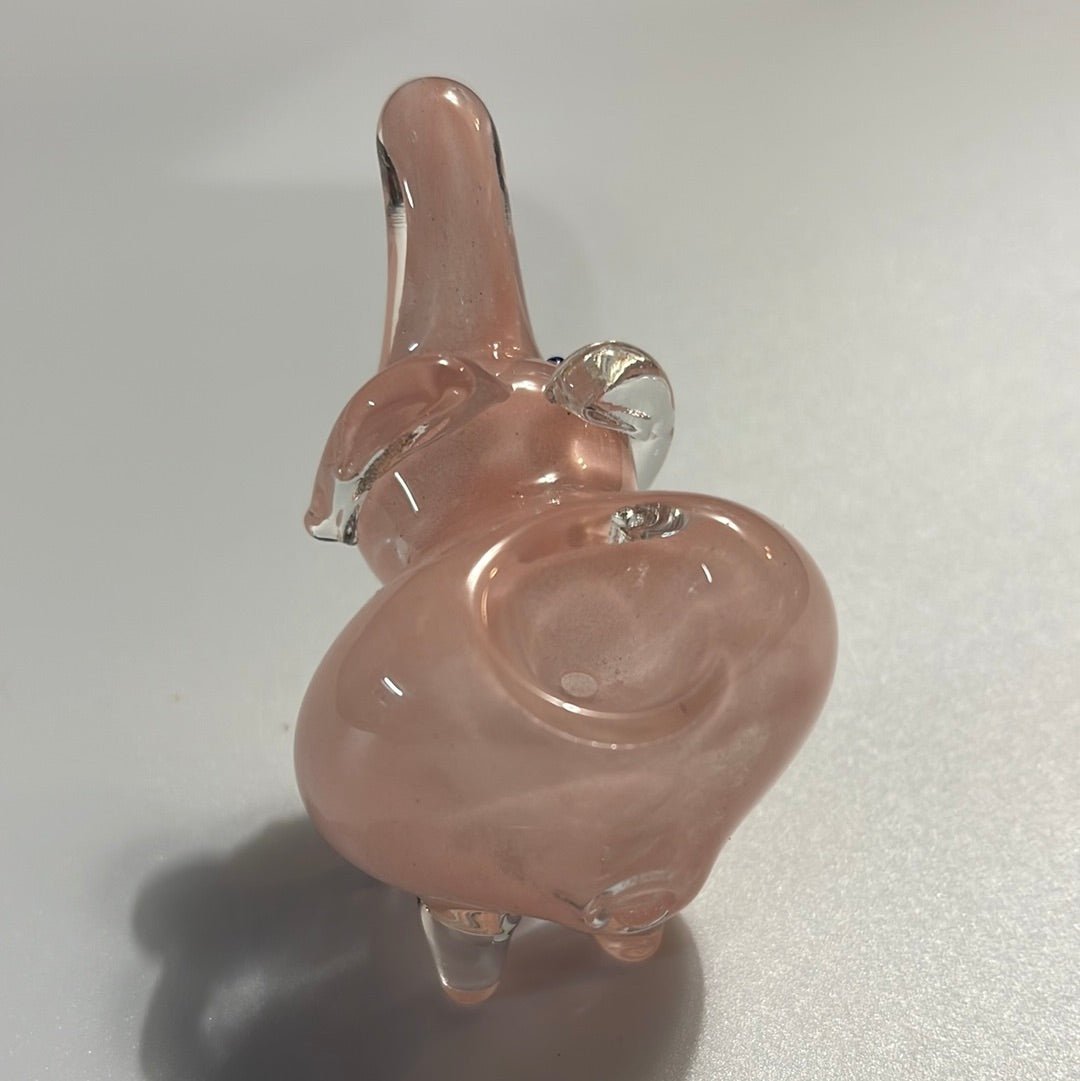 3” Pink Glass Elephant Hand Pipe - MyCannaConnoisseur