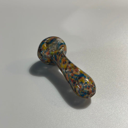 3.5” Multi Colored Glittered Glass Hand Pipe - MyCannaConnoisseur