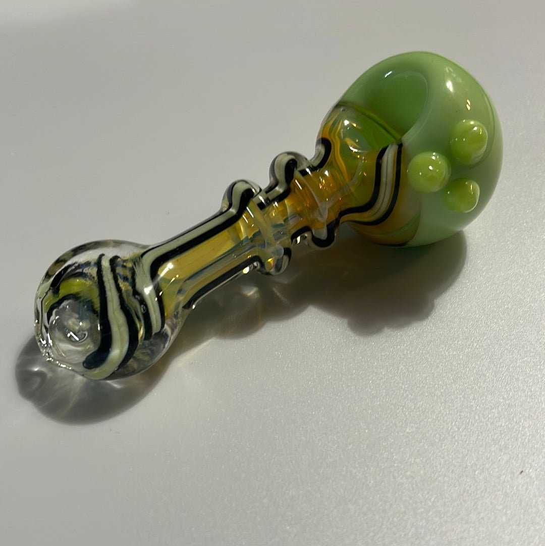 5” Multi Colored Swirl Glass Hand Pipe - MyCannaConnoisseur
