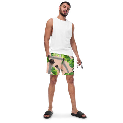 Cones & Broccoli Men's Swim Trunks - Smoke N’ Poke