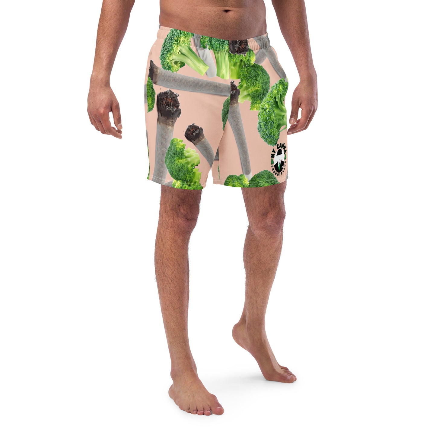 Cones & Broccoli Men's Swim Trunks - Smoke N’ Poke