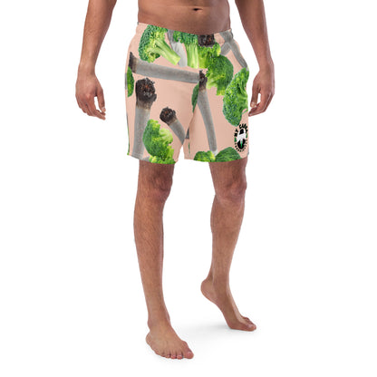 Cones & Broccoli Men's Swim Trunks - Smoke N’ Poke