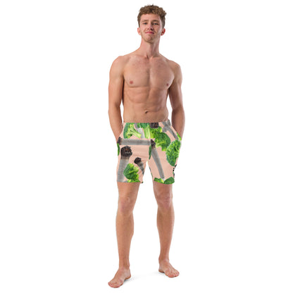 Cones & Broccoli Men's Swim Trunks - Smoke N’ Poke