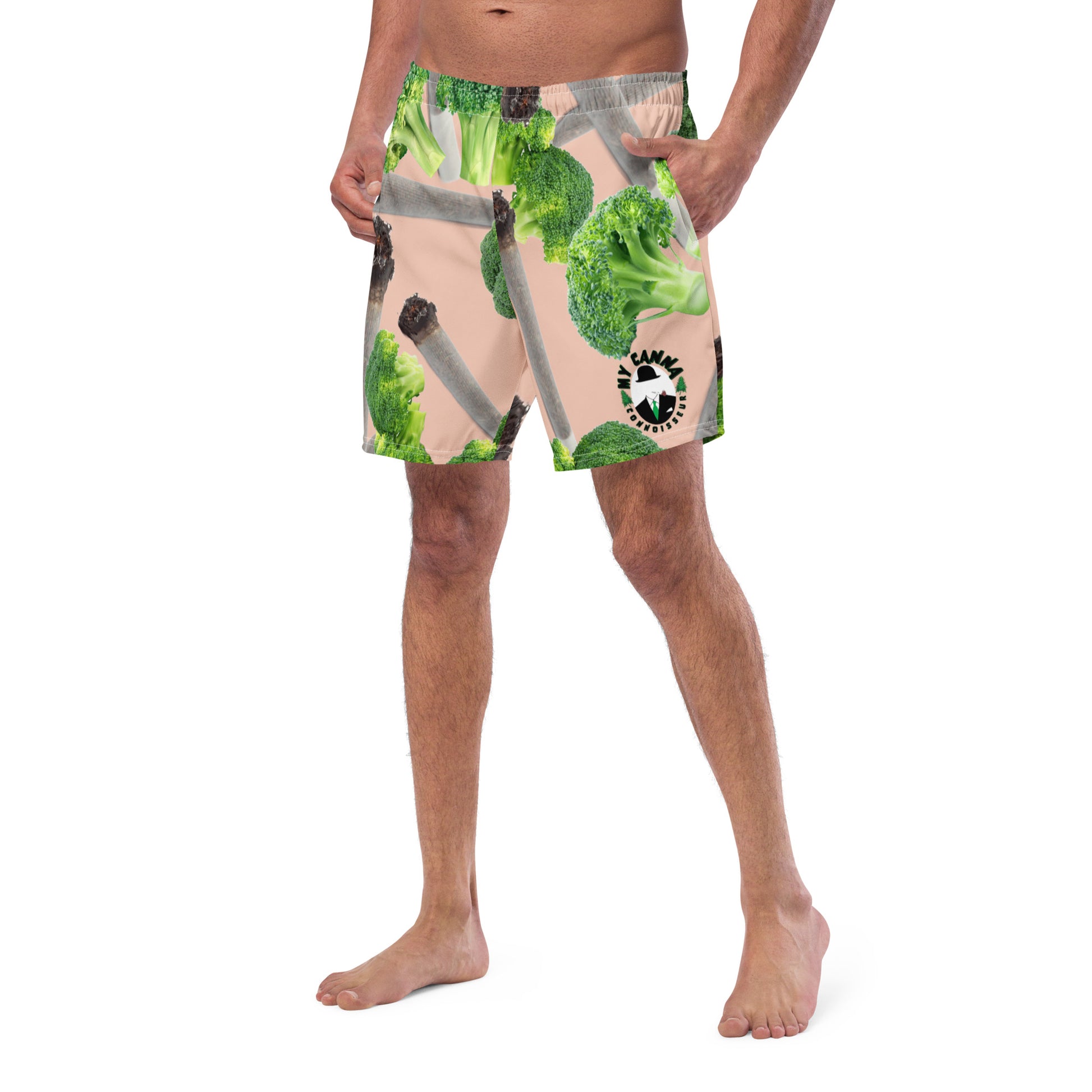 Cones & Broccoli Men's Swim Trunks - Smoke N’ Poke