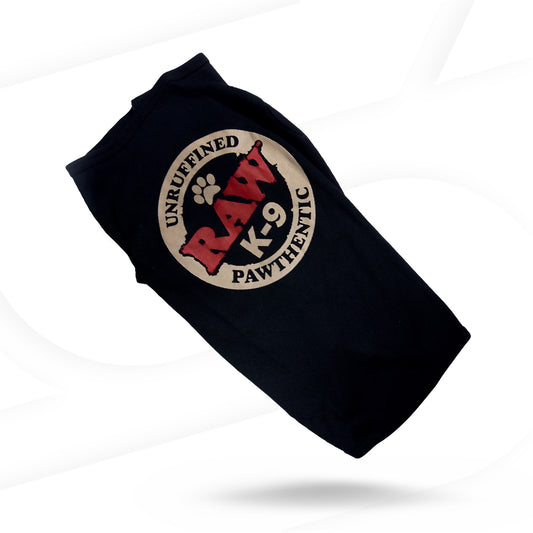 RAW Pet Ringer Shirt - 3X 76-100 LBS - Smoke N’ Poke