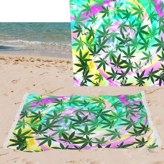 Oversized Canna Leaf Beach Blanket - Smoke N’ Poke