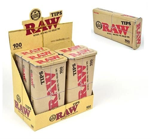 RAW Pre-Rolled Tips in Tin (100) - Smoke N’ Poke